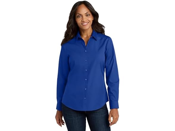 Port Authority Women (L) Long Sleeve Poplin Shirt
