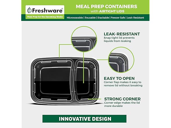 Freshware Meal Prep Containers [50 Pack]
