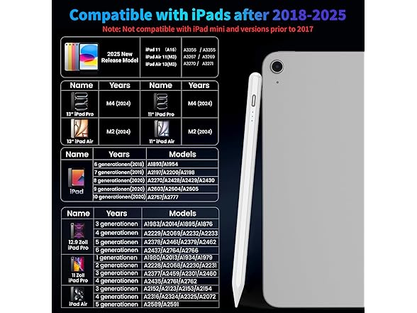 AMZBOSS Stylus Pen for iPad 2018-2025
