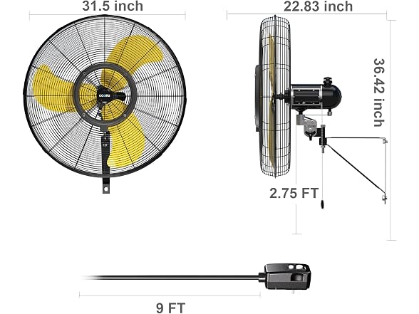 CCGIRU BC2199526040686 Wall Mount Fan