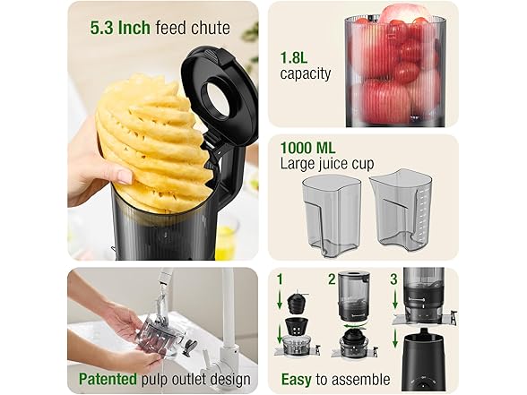 TUUMIIST Cold Press Juicer Machine
