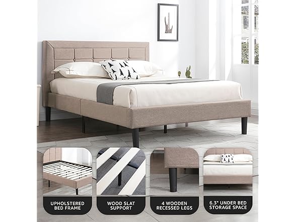 Decoro Mornington Upholstered Bed, Queen