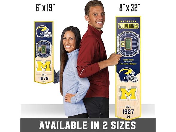 YouTheFan Unisex NCAA Michigan Wolverines Banner