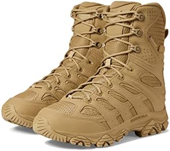 Men's Moab 3 8" Zip Military Leather Work Boots