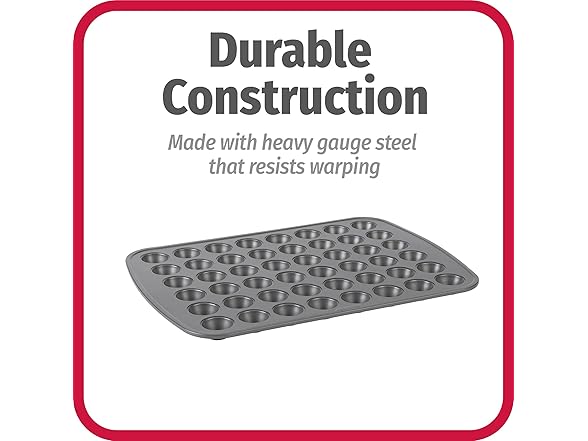  48-Cup Nonstick Steel Mini Cupcake and Muffin Pan