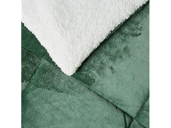 Amazon Basics Reversible Sherpa Comforter Set