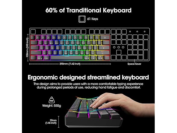 KOORUI Ultra-Compact Mechanical Keyboard