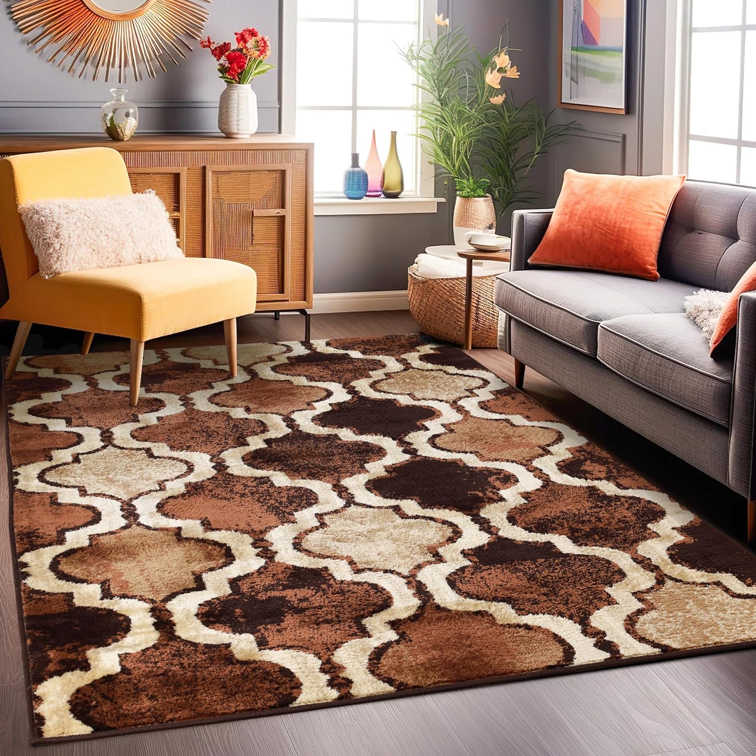 Superior Contemporary Trellis Geometric Indoor Rug (Your Choice) - Gallery 18