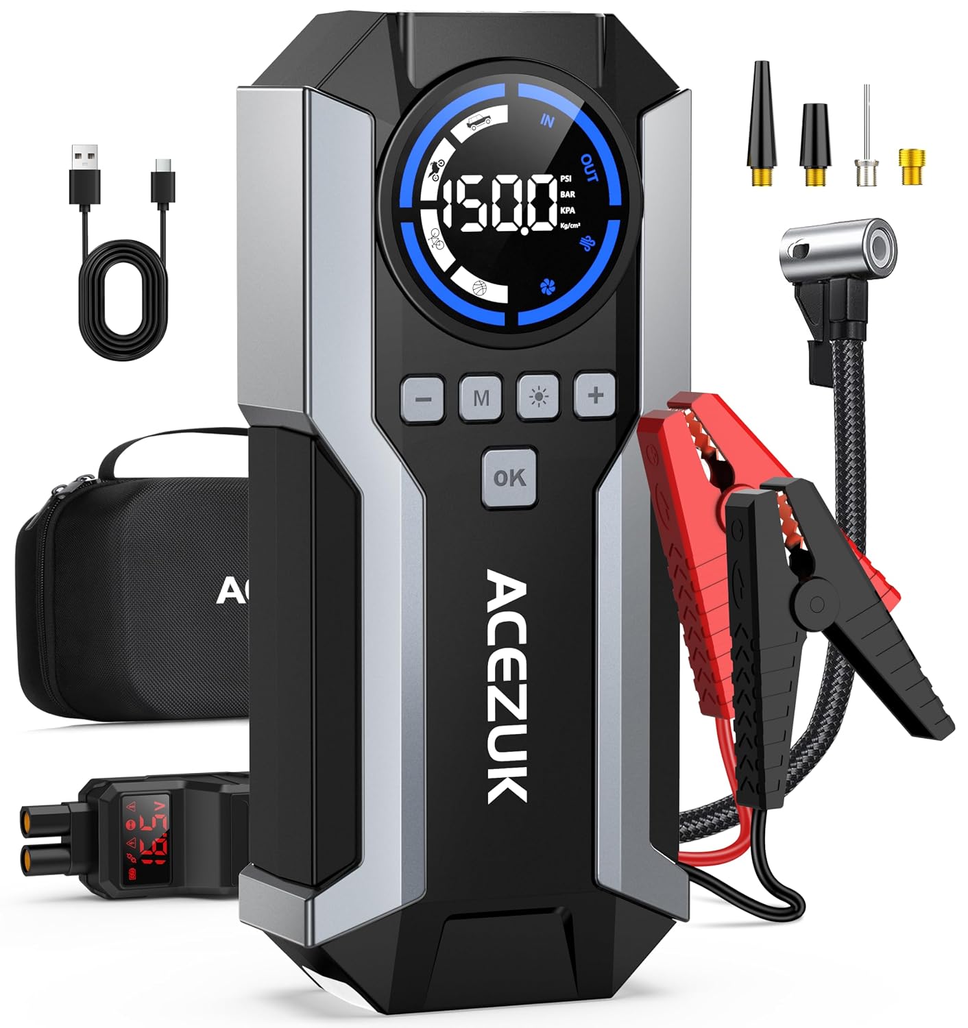 ACEZUK 8000A Jump Starter w/ Air Compressor - Gallery 8