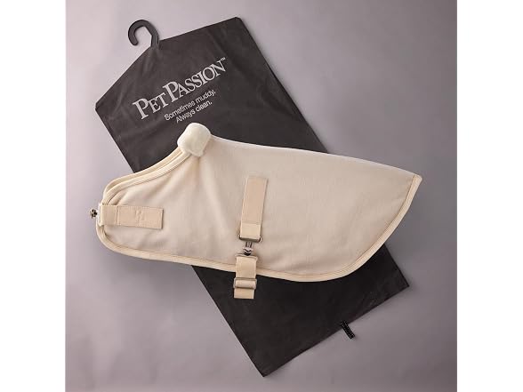 Pet Passion The Polar Fleece Coat, Almond Milk, L