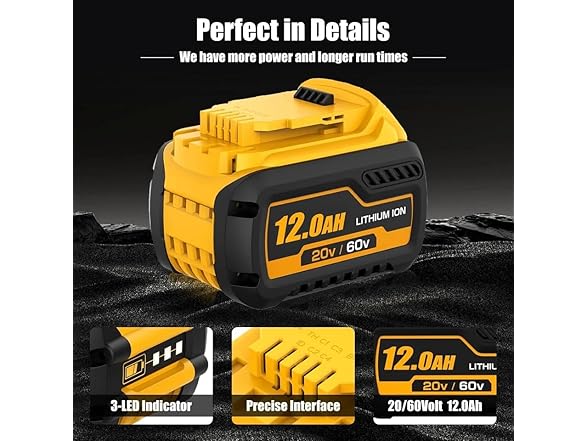 DEWALT 20V/60V MAX 12.0Ah Replace for DCB612 DCB609