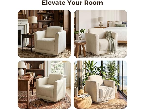 Swivel Accent Chair Beige