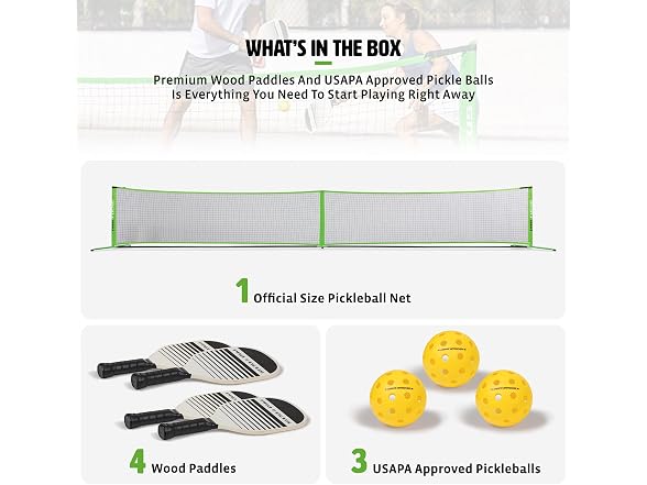 Pro Focus Pickleball Net Set – Includes 4 Player