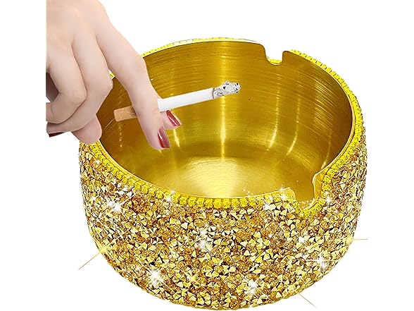 Sparkling Gold Ashtray Decor