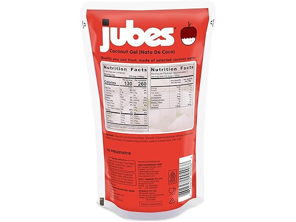 6PK Jubes Lychee Nata De Coco Jelly Cubes 12.7 oz