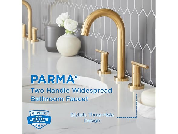 Gerber Parma 3-Hole Widespread Bathroom Sink Faucet