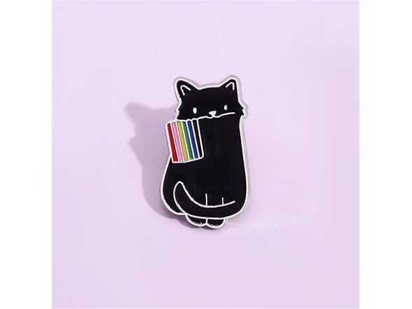 zhanghaoran Cartoon Black Cat Enamel Pin