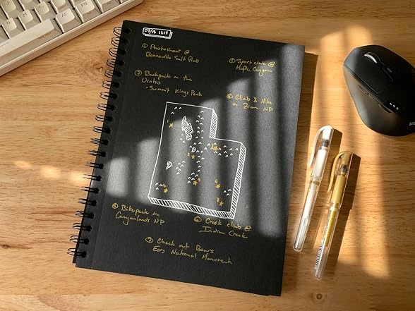 SPRING Unruled Blackout Blank Spiral Notebook
