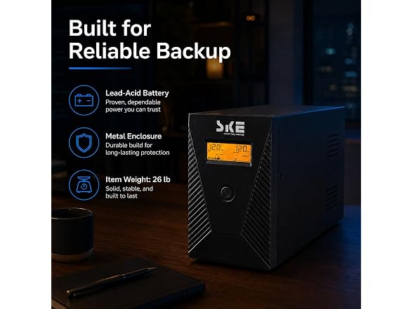 SKE UPS Battery Backup 600VA/360W