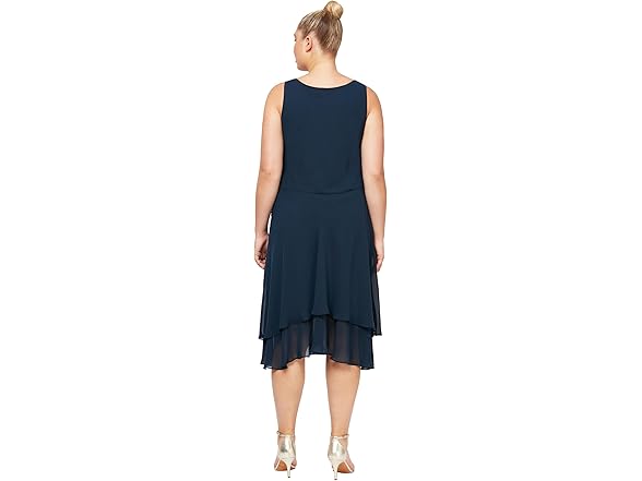 S.L. Fashions Navy Dress (12)