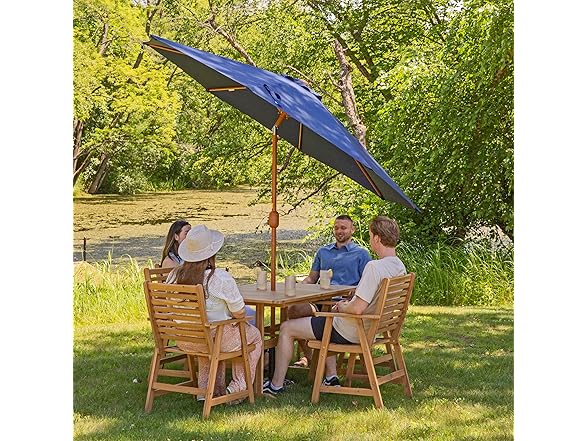 Sunnydaze Decor JLP-1681 8.5ft Patio Umbrella Navy Blue