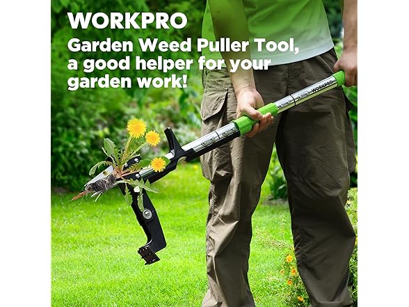 WORKPRO Stand Up Weed Puller Tool Pink