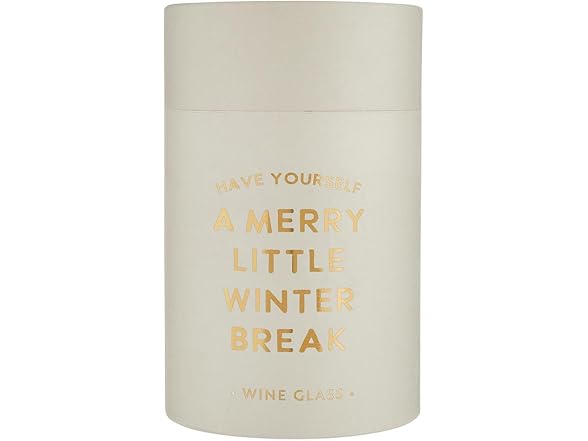 Holiday Stemless Wine Glass, Winter Break