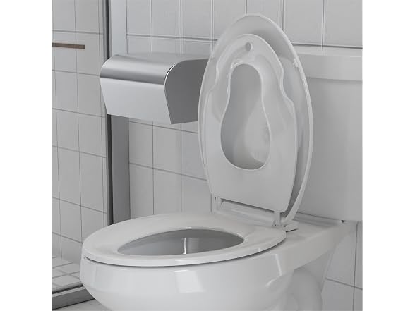 White Elongated Toilet Seat, Slow Close