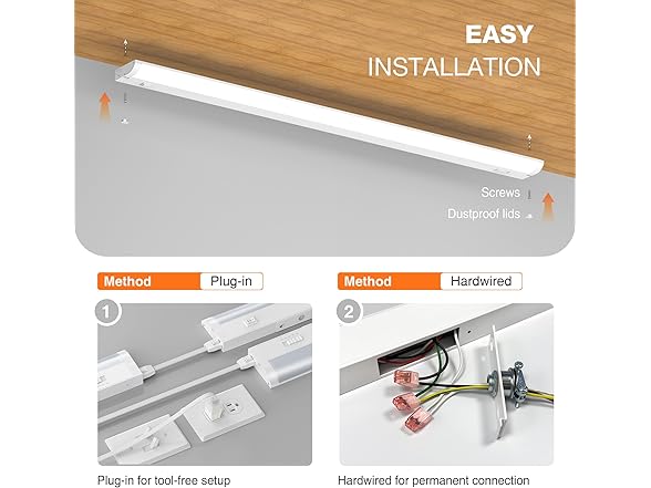 36inch Linkable Under Cabinet Lighting Hardwired Plug-in