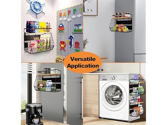 Magnetic Shelf for Fridge with Wood Lid