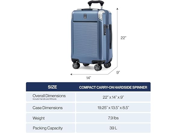 Travelpro Platinum Elite Hardside 20" Carry On