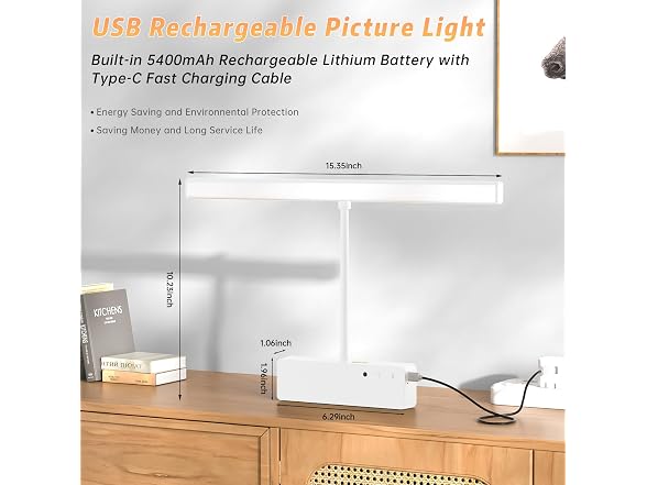 Lightbiz Picture Light 15.35in White