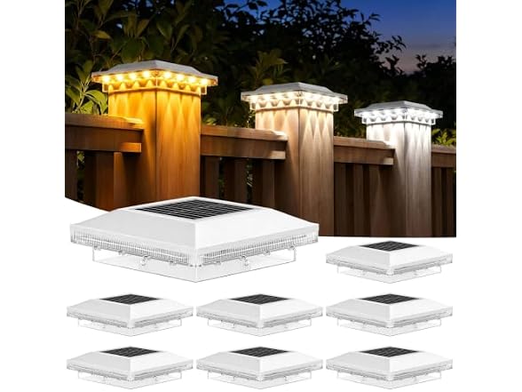 Brightever B0FXLRC2D5 Solar Post Cap Light Outdoor