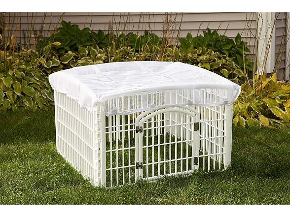 IRIS USA Playpen Cover, Mesh Top, White