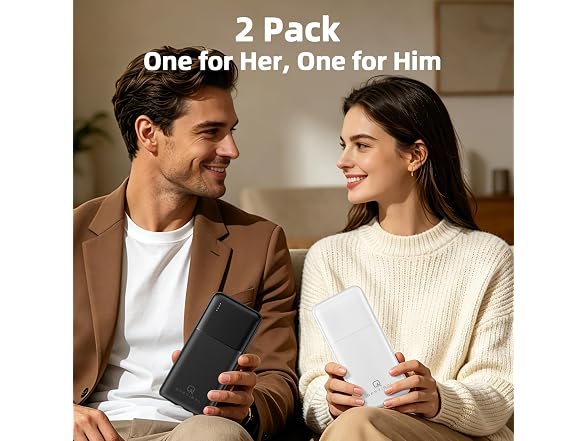 QESVIBOL 2-Pack 10000mAh Power Bank