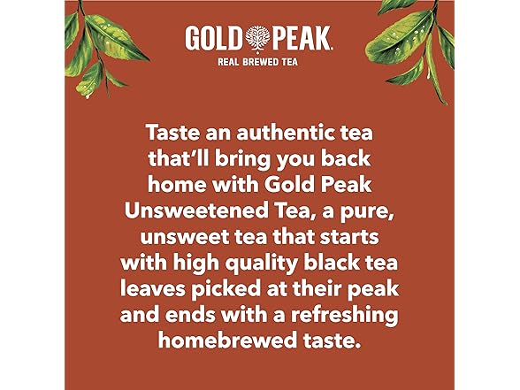 6PK Gold Peak Tea, Unsweet Tea, 16.9 fl oz