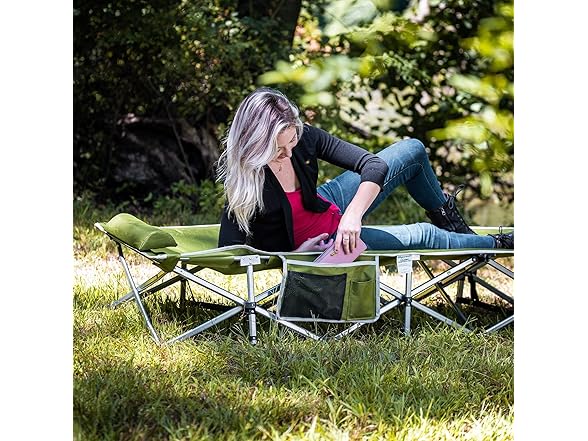 Alpcour Small-Collapse Camping Cot Green