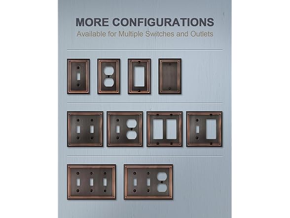 Metal Combo Switch Wall Plate 4-Pack
