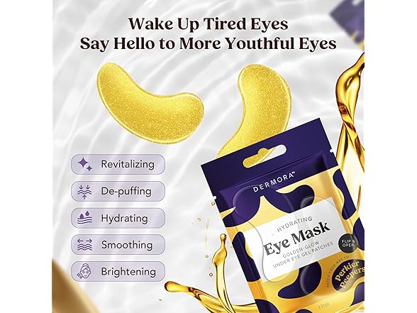 DERMORA Golden Glow Under Eye Patches