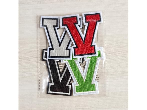 ZLETTERY 4Pcs 3.14 inch Iron on Letter