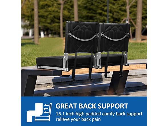 Portable Folding Stadium Chair with Back Support