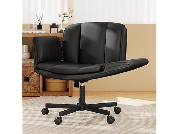 HeroSet W0893 Criss Cross Chair with Wheels Armrests 1 (Open Box)