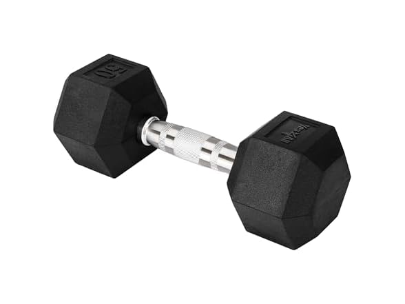 Cast Iron Chrome Hex Dumbbell 50 lbs Single