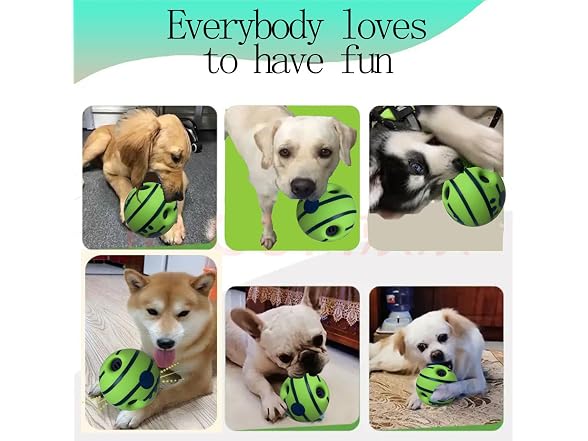 LFCToys 4''Wobble Giggle Dog Ball,Strange Dog