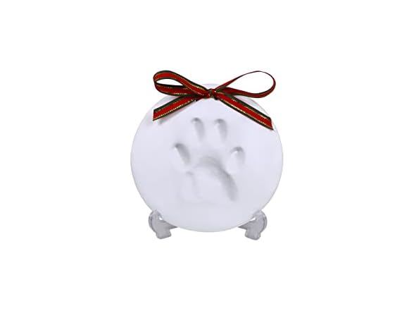 Midlee Christmas Clay Dog Paw Print Ornament