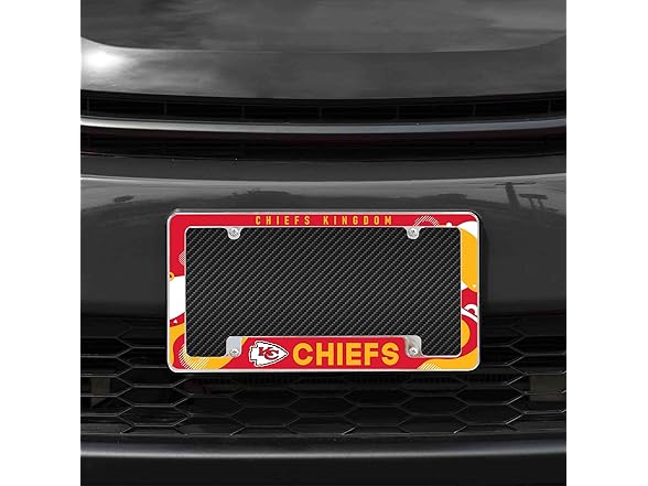 Kansas City Chiefs Chrome License Frame