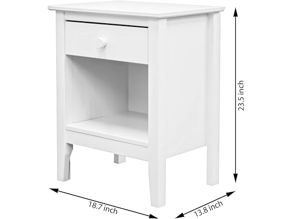 Jela Easy Pieces Soild Wood One Drawer Nightstand