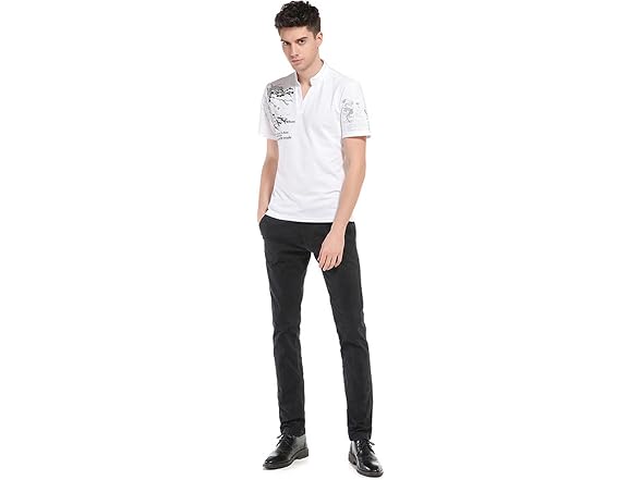 Sportides Men (M) Fashion V-Neck Henley Stand Tops