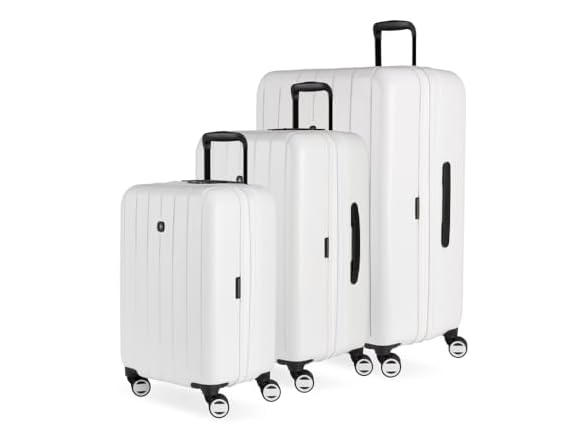 SwissGear Wanderlust Pro Lightweight 3-pc. Spinner Set, White (20"/ 24"/ 28")