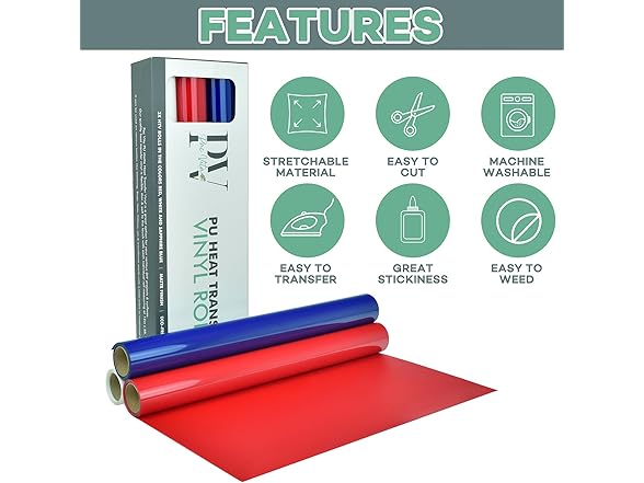 Pac Vita Heat Transfer Vinyl Rolls